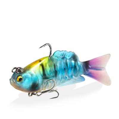 China Hot Sale 100mm PVC Floating Minnow 21g Lure Artificial Bass Fishing Bait Wobble Lure Snap Lure Floating Hooks for sale