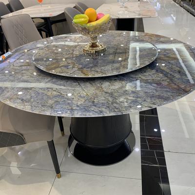 China . Beautiful Luxury Style Dining Table Marble Top Wooden Dining Table Set For 6 Or 8 Seats Natural Marble Dining Tables for sale