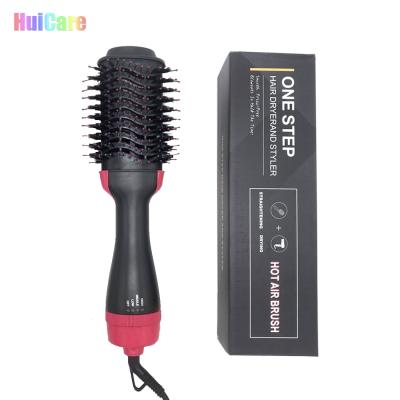 China Amazon Ionic Hot Blow Drying Hair Volumizer Styler Quick Straightener 4 in 1 Sweep One Step Hair Brush Dryer for sale