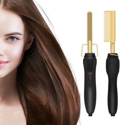 China Waterproof Professional Electric Fast Heating 500 Degree Steam Comb Straightener Styling Hot Curling Hair Straightener for sale