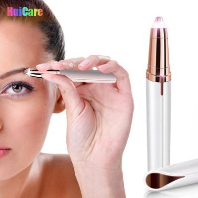 China Portable Electric Eyebrow Trimmer Epilator Pen Eyebrow Hair Trimmer Mini Women Hair Removal Facial Hair Remover for sale