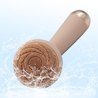 China Hot Sale DEEP CLEANING Usb Waterproof Face Brush Sonic Silicone Facial Massage Cleaning Deep Cleansing Exfoliating Brush for sale