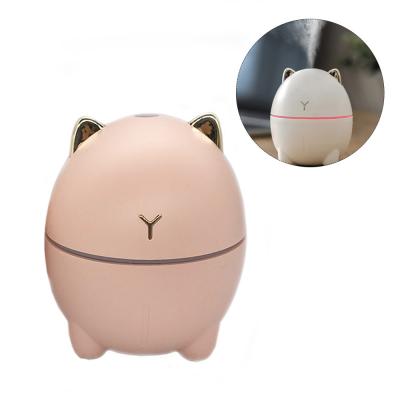 China 2021 New Design LED Light Mini Portable Desktop Car Colorful Ultrasonic Aroma Diffuser Color Changing LED Light Air Purifier for sale