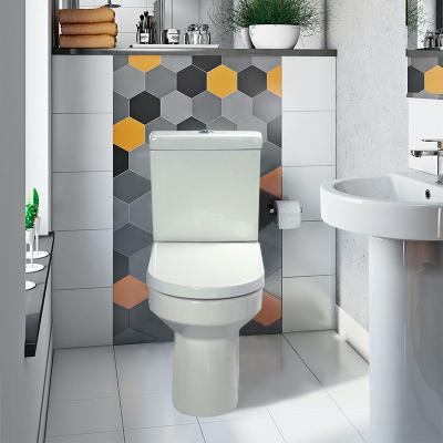 China Hidden tank manufacture professional ceramic washdown toilet two piece sanitare take care of ceramic bathroom sets toilet for sale