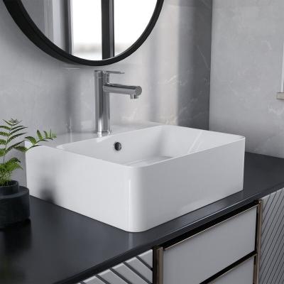 China Luxury Elegant Design Shape Design Single Hole Sink Basin Luxury Porcelain Vanity Easy Clean Ceramic Wash Basin for sale