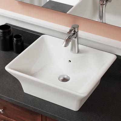 China Low Price Professional Porcelain Countertop Bathroom Safety Vessel Bathroom Sink Easy Cleaning Ceramic Basin for sale