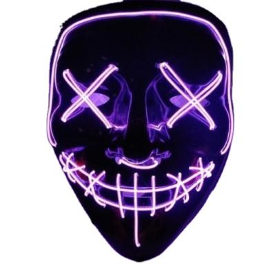 China 1.Attraction Dropshipping LED Mask Halloween Mask Ghost Face Party Mask Nightclub Atmosphere Glowing Fluorescent Props 3.Increase Eyes Glow 2.Super [Freeshipping to most countries] for sale