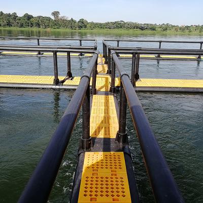 China HDPE square floating fish cage aquaculture system farming cage for sale