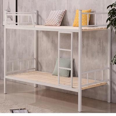 China Safe and Convenient High Quality Cheap Metal Frame Double Bunk Bed School Kids Trace Bed for sale