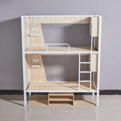 China Factory direct sales wooden bunk bed student popular safe and convenient two-story school dormitory bed for sale