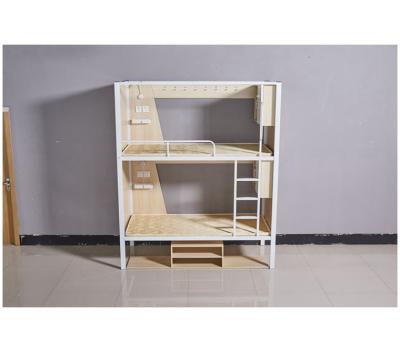 China Hot Selling Elegant And Soft Storage Space Bookcase Headboard College Students Wholesale Double-layer Dorm Apartment Bed for sale