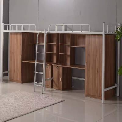 China 5 Years Modern Metal Bunk Bed Desk Apartment School Student Modern Design Sales After-sales Service For 2 Person for sale