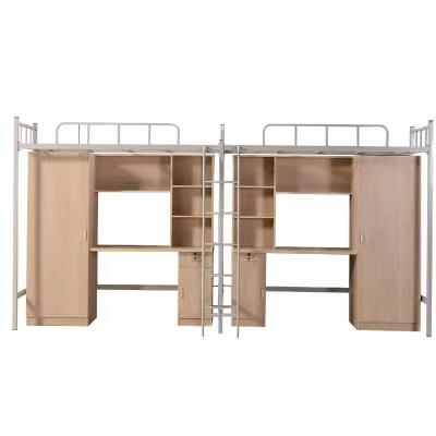 China Modern Modern Metal Loft Bunk Bed Bedroom Furniture With Storage Space For Adults Bed for sale