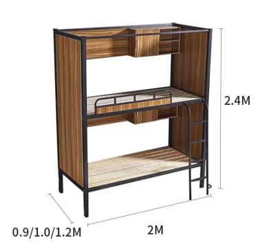 China Wholesale Expandable Iron Bunk Bed Storage Student Bed Customized Double Bed for sale