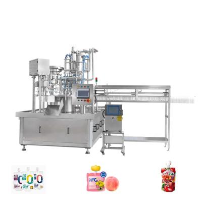 China Automatic Mayonnaise Honey Edible Oil Ketchup Food Factory Price Sauce Doypack With Spout Filling Capping Machine for sale