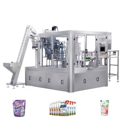 China Automatic food spout pouch filling and capping machine for liquid soap hand sanitizer detergent for sale