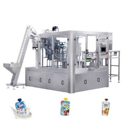 China Food Factory Price Spout Automatic Pouch Filling Capping Machine For Mustard Sauce Pudding Liquid Egg for sale