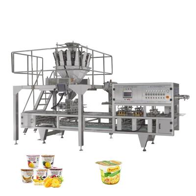 China Automatic Food Hot Selling Pudding Mustard Puree Pure Water Chilli Rice Meat Cup Filling and Sealing Machine for sale