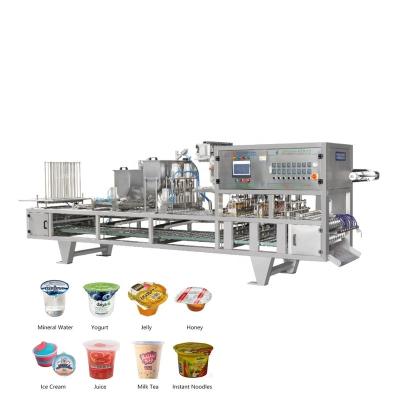 China Food Factory Price Automatic Jelly Honey Ice Cream Juice Plastic Cup Filling Sealing Machine for sale