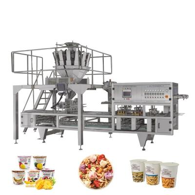 China Full Automatic Food Cup Filling Sealing Machine for Light Meal Cup Breakfast Cup Oatmeal for sale