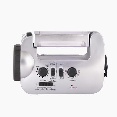 China Night Disaster FM/AM Radio Light with Siren and Rechargeable Alarm LED Light with Mobile Phone Charger for sale