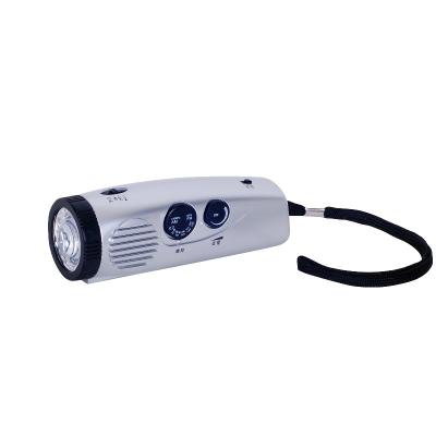 China AM/FM Radio Mini Pocket Radio LED Flashlight With SOS Alarm for sale