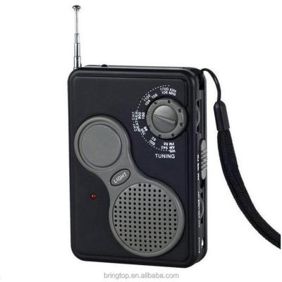 China AM/FM/WB Bands Mini Radio Promotional Product AM/FM/WB Weather Radio With Emergency Light for sale