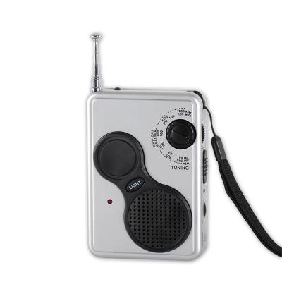 China AM/FM/WB Radio New Products Handheld Mini FM/AM/NOAA Time Radio With Emergency LED Flashlight for sale