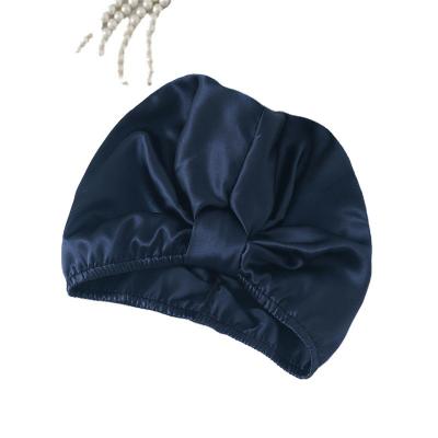 China Women's Amazon Soft And Traceless Silk Nightcap Real Mulberry Silk Nightcap Real Hair Home Wear Long for sale