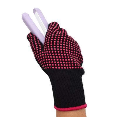 China Polyester Cotton Anti Stain Hairdressing PVC Silicone Pearl Anti Slip Gloves Perm Loop Comb Gloves for sale