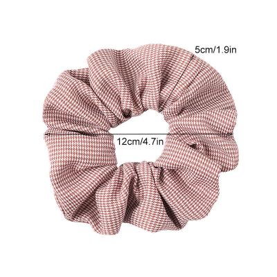 China Korean autumn stripe thousand point bird style spring grid large intestine hair circle fabric headdress border wholesale for sale