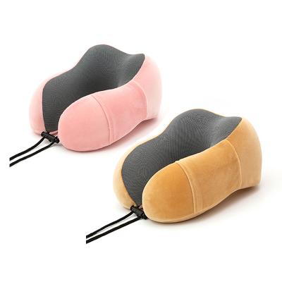 China Factory Custom Anti-static Memory Foam U Shape Neck Support Airplane Car Sleep Travel Neck Pillow for sale