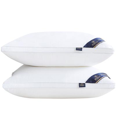 China Anti-Static Manufacturer Bed Sleeping 5 Star Luxury Hotel Pillows Double Row Hilton Pillow 1000g With Bag for sale