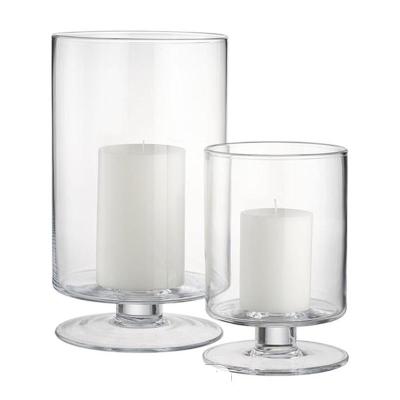 China Large Size Living Room Eco-friendly Glass Dining Room Candle Holder Romantic Decorative Glass Ornaments for sale