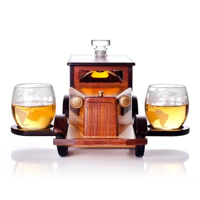 China Custom Modern Factory Vintage Retro Car Whiskey Decanter Glass Set Custom Creative Bar Supplies for sale