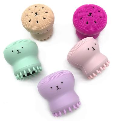 China Soft Silicone Silicone Facial Cleansing Brush In Octopus Shape for sale