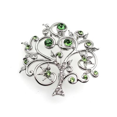 China European ALLOY Venus Tree Of Life Diamond Crystal Rhinestone Brooch For Women for sale