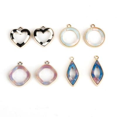 China Acrylic geometric diy handmade accessories pendant bag alloy and resin bag material wedding and party for women for sale