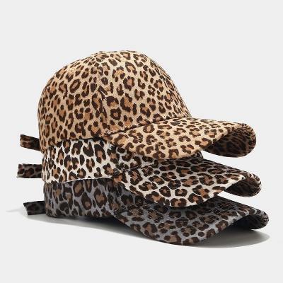 China 2022 new COMMON women's casual fashion baseball cap soft leopard hat four seasons outdoor sun visor grain fashion animal hat for sale