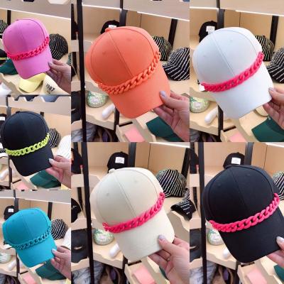 China COMMON new color chain baseball cap fashion summer outlet sun visor wild dome female sunscreen hat baseball cap for sale