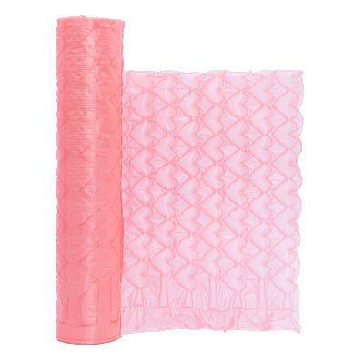 China Eco-Friendly PE+PA Air Bubble Cushion Wrap Pink Heart Shaped Roll For Candle Flowers Jewelry Cosmetics Packaging for sale