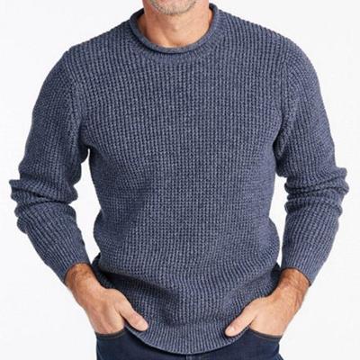 China custom made men's autumn and winter sweater men's sweaters wool Anti-wrinkle long sleeve sweater thickened sweater round neck long sleeves for sale