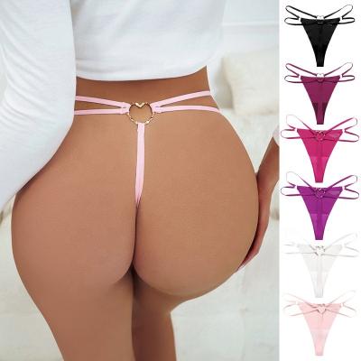 China Custom wholesale QUICK DRY thong one-piece personality sexy girl t pants cotton large size pure crotch breathable underwear for sale