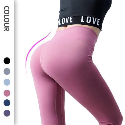 China Wholesale Breathable Custom High Waist Solid Color Bodybuilding Sports Ladies Pants Yoga Bubble Lifting Gaiters for sale