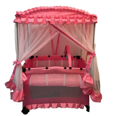 China Modern Newborn Foldable Baby Travel Playpen Bed Portable Infant Crib, Newborn Baby Cradle Bed for sale