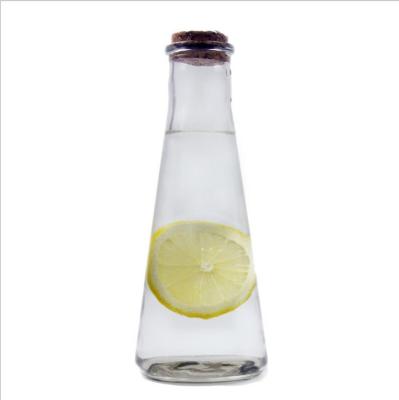 China Cosmetic Recommend Wholesale 350ml Customizable Glass Beverage Bottle Modern Beverage Bottle Glass for sale