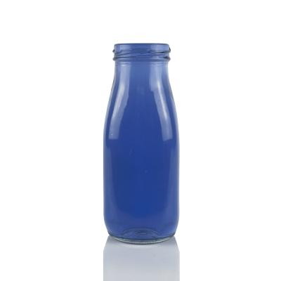 China Eco-friendly Recyclable Wholesale Clear Glass Bottle 300ml Beverage Bottle Juice Bottle With Metal Lid for sale