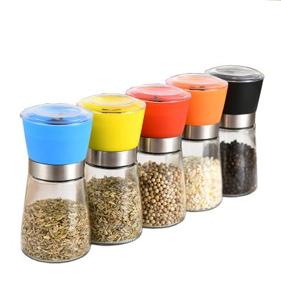 China 180ml Popular Modern Cosmetic Glass Seasoning Grinder Seasoning Grinder for sale