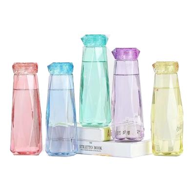 China New Design Recyclable 400ml Glass Bottle Colorful Glass Water Cup Gift Mug Promotion Eco-friendly for sale