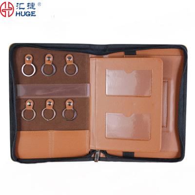 China Waterproof Hot Selling PU Hardcover Book Folder Housing Package Keys Leather Briefcase for sale